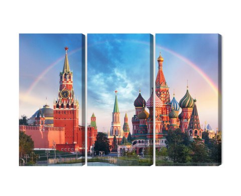 Obraz Wieloczęściowy Panorama Placu Czerwonego Z Kremlem I Soborem Wasyla Błogosławionego Obraz Wieloczęściowy Panorama Placu Czerwonego Z Kremlem I Soborem Wasyla Błogosławionego