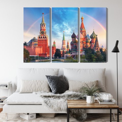 Obraz Wieloczęściowy Panorama Placu Czerwonego Z Kremlem I Soborem Wasyla Błogosławionego Obraz Wieloczęściowy Panorama Placu Czerwonego Z Kremlem I Soborem Wasyla Błogosławionego