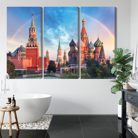 Obraz Wieloczęściowy Panorama Placu Czerwonego Z Kremlem I Soborem Wasyla Błogosławionego Obraz Wieloczęściowy Panorama Placu Czerwonego Z Kremlem I Soborem Wasyla Błogosławionego