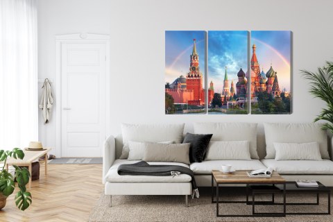Obraz Wieloczęściowy Panorama Placu Czerwonego Z Kremlem I Soborem Wasyla Błogosławionego Obraz Wieloczęściowy Panorama Placu Czerwonego Z Kremlem I Soborem Wasyla Błogosławionego