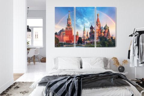Obraz Wieloczęściowy Panorama Placu Czerwonego Z Kremlem I Soborem Wasyla Błogosławionego Obraz Wieloczęściowy Panorama Placu Czerwonego Z Kremlem I Soborem Wasyla Błogosławionego