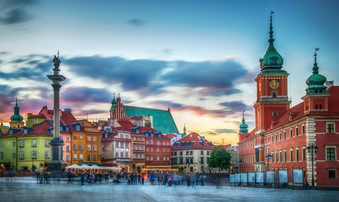 Obraz Wieloczęściowy Panorama Zamku Królewskiego W Warszawie Obraz Wieloczęściowy Panorama Zamku Królewskiego W Warszawie