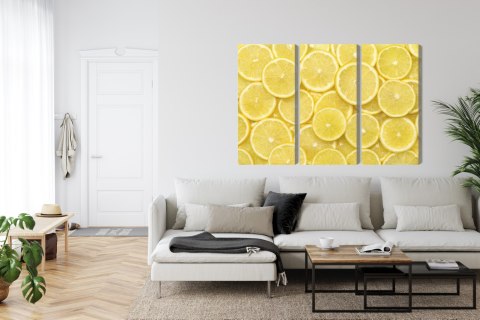 Obraz Wieloczęściowy Plastry Cytryny