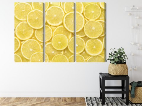 Obraz Wieloczęściowy Plastry Cytryny