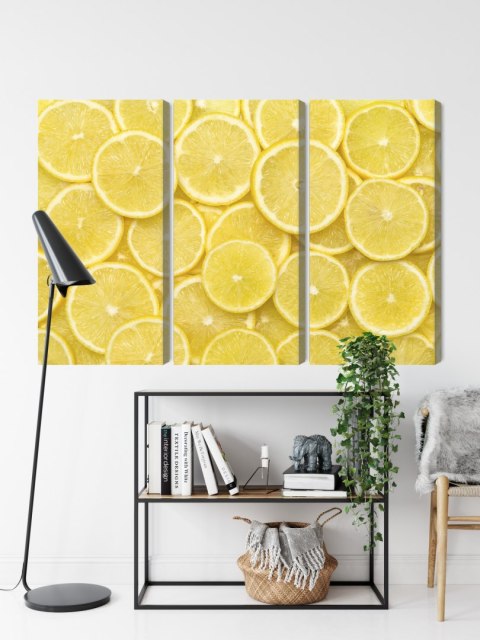 Obraz Wieloczęściowy Plastry Cytryny