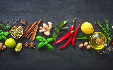 Obraz Wieloczęściowy Świeże Aromatyczne Przyprawy