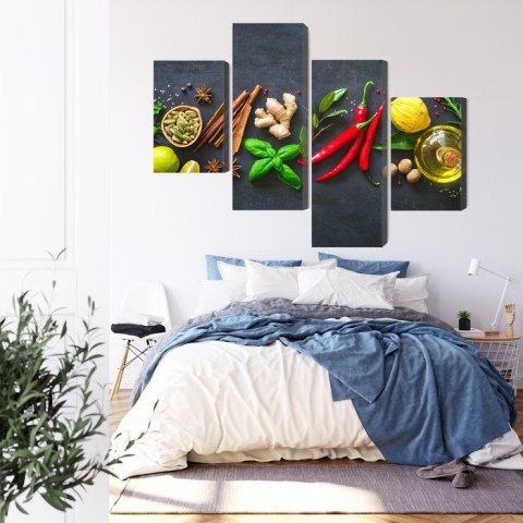 Obraz Wieloczęściowy Świeże Aromatyczne Przyprawy