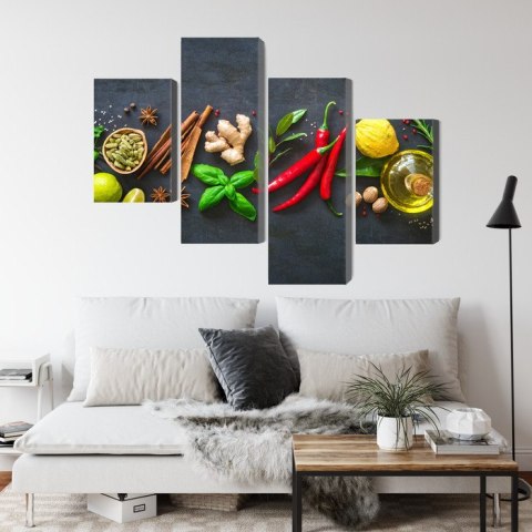 Obraz Wieloczęściowy Świeże Aromatyczne Przyprawy