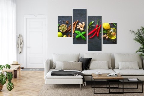 Obraz Wieloczęściowy Świeże Aromatyczne Przyprawy