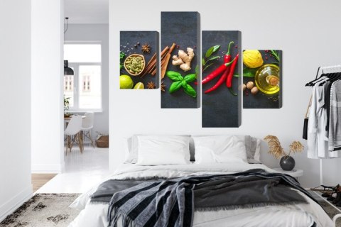 Obraz Wieloczęściowy Świeże Aromatyczne Przyprawy