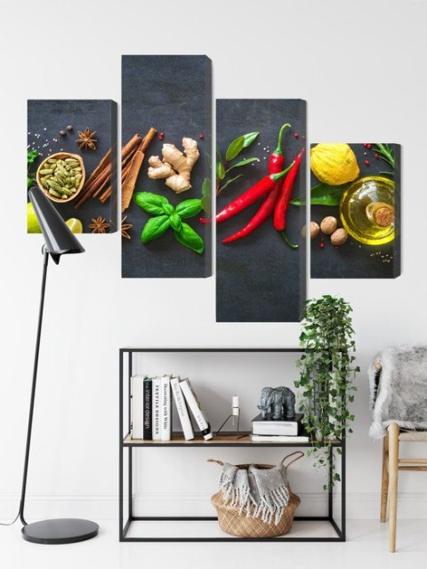 Obraz Wieloczęściowy Świeże Aromatyczne Przyprawy