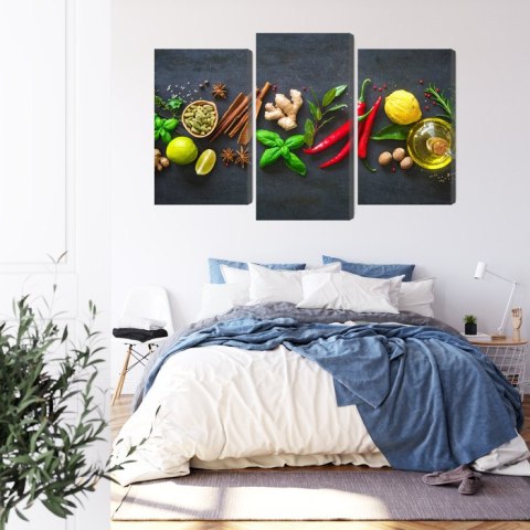 Obraz Wieloczęściowy Świeże Aromatyczne Przyprawy