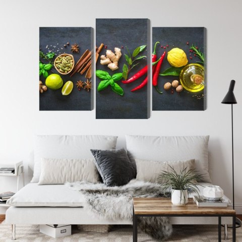 Obraz Wieloczęściowy Świeże Aromatyczne Przyprawy