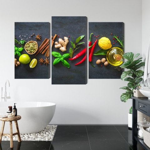 Obraz Wieloczęściowy Świeże Aromatyczne Przyprawy