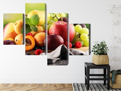 Obraz Wieloczęściowy Świeże Letnie Owoce