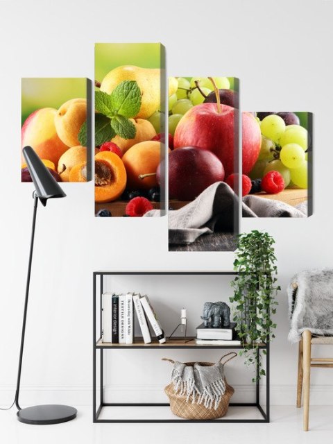 Obraz Wieloczęściowy Świeże Letnie Owoce