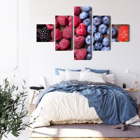 Obraz Wieloczęściowy Świeże Słodkie Owoce