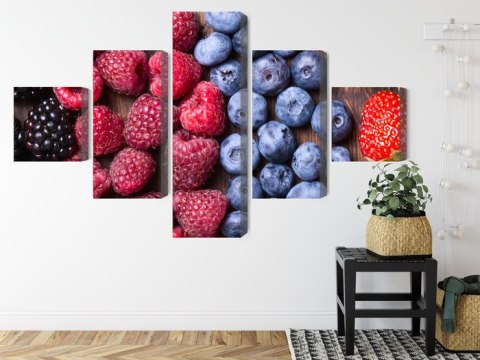 Obraz Wieloczęściowy Świeże Słodkie Owoce