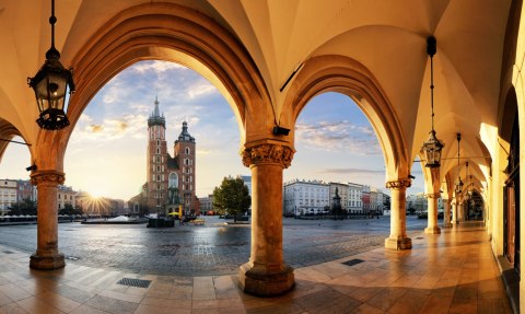 Obraz Wieloczęściowy Widok Na Kraków O Zachodzie Słońca Obraz Wieloczęściowy Widok Na Kraków O Zachodzie Słońca