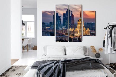 Obraz Wieloczęściowy Widok Z Lotu Ptaka Na Panoramę Moskwy Obraz Wieloczęściowy Widok Z Lotu Ptaka Na Panoramę Moskwy