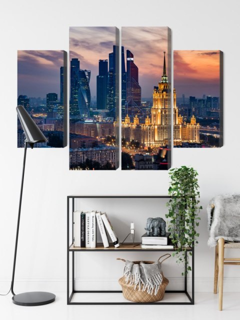 Obraz Wieloczęściowy Widok Z Lotu Ptaka Na Panoramę Moskwy Obraz Wieloczęściowy Widok Z Lotu Ptaka Na Panoramę Moskwy