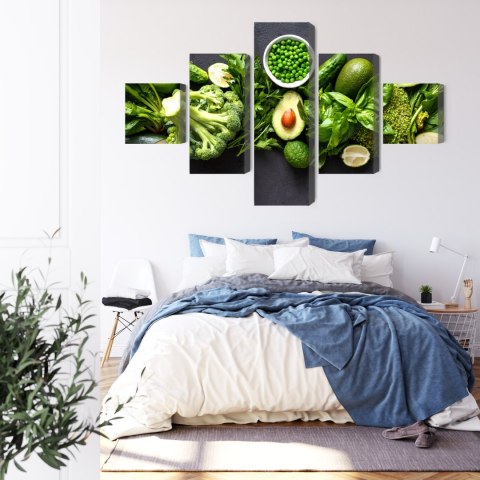 Obraz Wieloczęściowy Zielone Warzywa