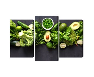 Obraz Wieloczęściowy Zielone Warzywa