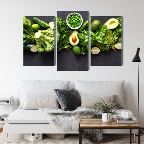 Obraz Wieloczęściowy Zielone Warzywa
