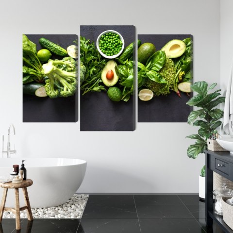 Obraz Wieloczęściowy Zielone Warzywa