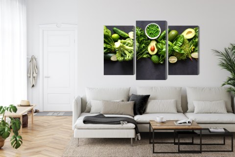 Obraz Wieloczęściowy Zielone Warzywa