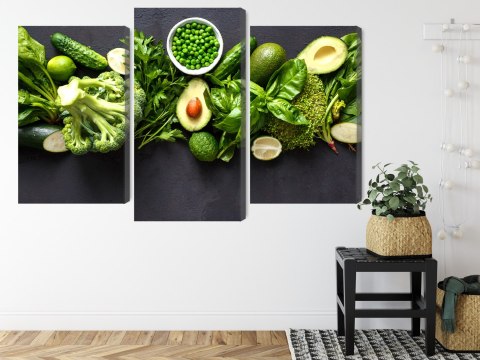 Obraz Wieloczęściowy Zielone Warzywa