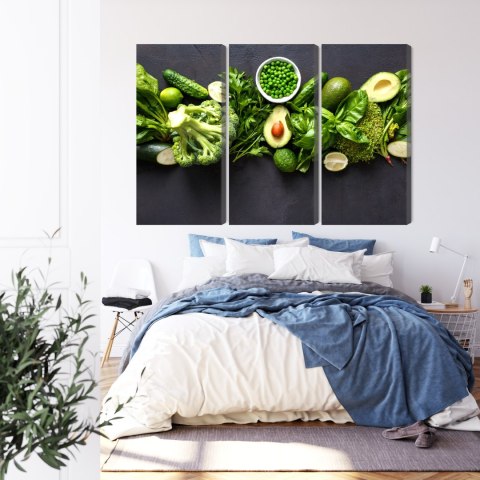 Obraz Wieloczęściowy Zielone Warzywa