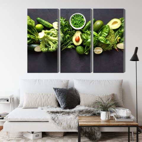 Obraz Wieloczęściowy Zielone Warzywa
