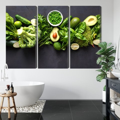 Obraz Wieloczęściowy Zielone Warzywa