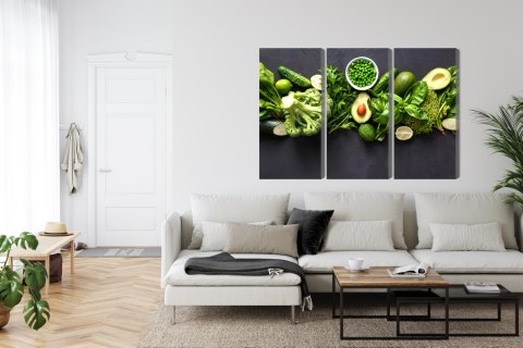Obraz Wieloczęściowy Zielone Warzywa