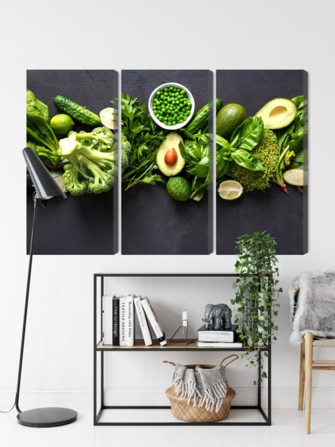 Obraz Wieloczęściowy Zielone Warzywa