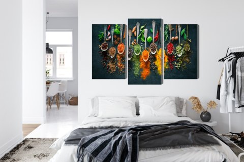 Obraz Wieloczęściowy Zioła I Przyprawy Na Łyżkach