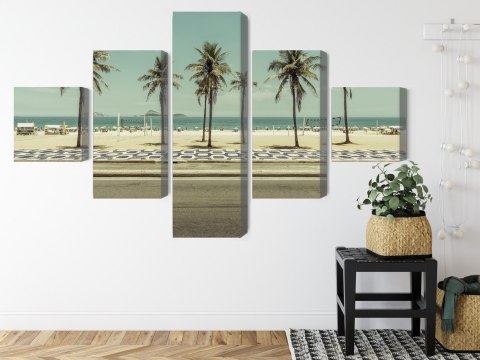 Obraz Wieloczęściowy Palmy Na Plaży Ipanema W Rio De Janeiro Obraz Wieloczęściowy Palmy Na Plaży Ipanema W Rio De Janeiro