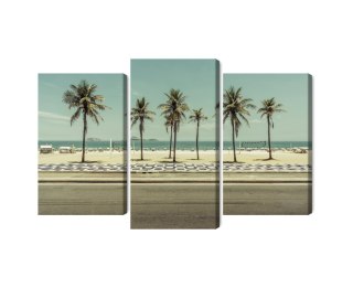 Obraz Wieloczęściowy Palmy Na Plaży Ipanema W Rio De Janeiro