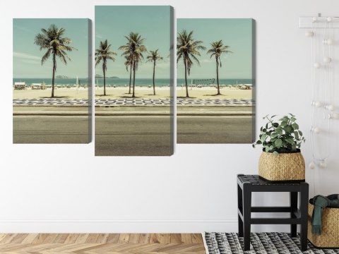 Obraz Wieloczęściowy Palmy Na Plaży Ipanema W Rio De Janeiro Obraz Wieloczęściowy Palmy Na Plaży Ipanema W Rio De Janeiro