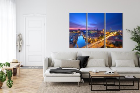 Obraz Wieloczęściowy Panorama Berlina O Zachodzie Słońca Obraz Wieloczęściowy Panorama Berlina O Zachodzie Słońca