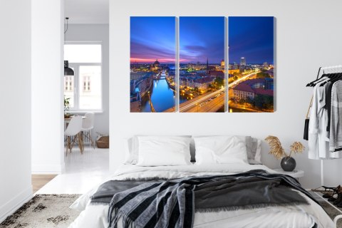 Obraz Wieloczęściowy Panorama Berlina O Zachodzie Słońca Obraz Wieloczęściowy Panorama Berlina O Zachodzie Słońca