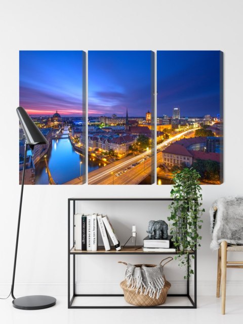 Obraz Wieloczęściowy Panorama Berlina O Zachodzie Słońca Obraz Wieloczęściowy Panorama Berlina O Zachodzie Słońca