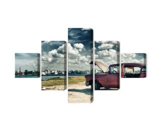 Obraz Wieloczęściowy Panoramiczny Widok Na Hawanę I Malecon