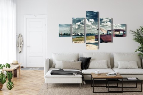Obraz Wieloczęściowy Panoramiczny Widok Na Hawanę I Malecon Obraz Wieloczęściowy Panoramiczny Widok Na Hawanę I Malecon