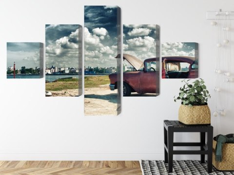 Obraz Wieloczęściowy Panoramiczny Widok Na Hawanę I Malecon Obraz Wieloczęściowy Panoramiczny Widok Na Hawanę I Malecon