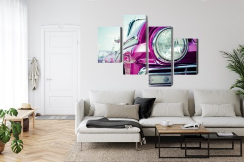 Obraz Wieloczęściowy Reflektor Samochodowy W Stylu Retro Na Kubie Obraz Wieloczęściowy Reflektor Samochodowy W Stylu Retro Na Kubie