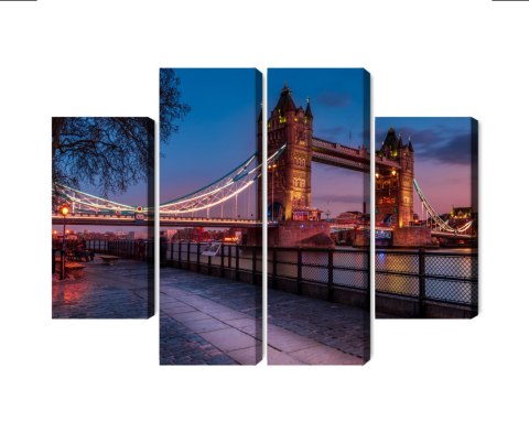 Obraz Wieloczęściowy Tower Bridge W Londynie O Zachodzie Słońca Obraz Wieloczęściowy Tower Bridge W Londynie O Zachodzie Słońca