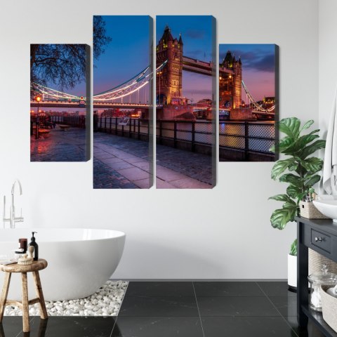 Obraz Wieloczęściowy Tower Bridge W Londynie O Zachodzie Słońca Obraz Wieloczęściowy Tower Bridge W Londynie O Zachodzie Słońca