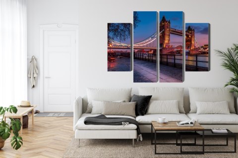 Obraz Wieloczęściowy Tower Bridge W Londynie O Zachodzie Słońca Obraz Wieloczęściowy Tower Bridge W Londynie O Zachodzie Słońca